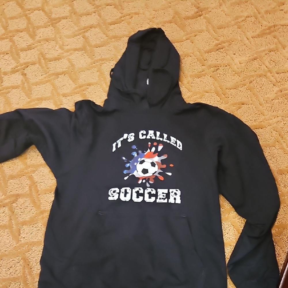 Black Soccer Graphic Hoodie